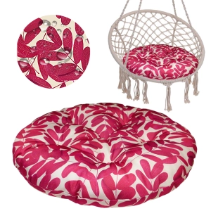 Poduszka na huśtawkę bocianie gniazdo wodoodporna 60cm - liście magenta