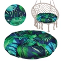 Poduszka na huśtawkę bocianie gniazdo wodoodporna 60cm - monstera/granat nr 1