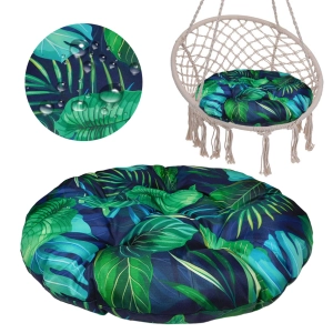 Poduszka na huśtawkę bocianie gniazdo wodoodporna 60cm - monstera/granat